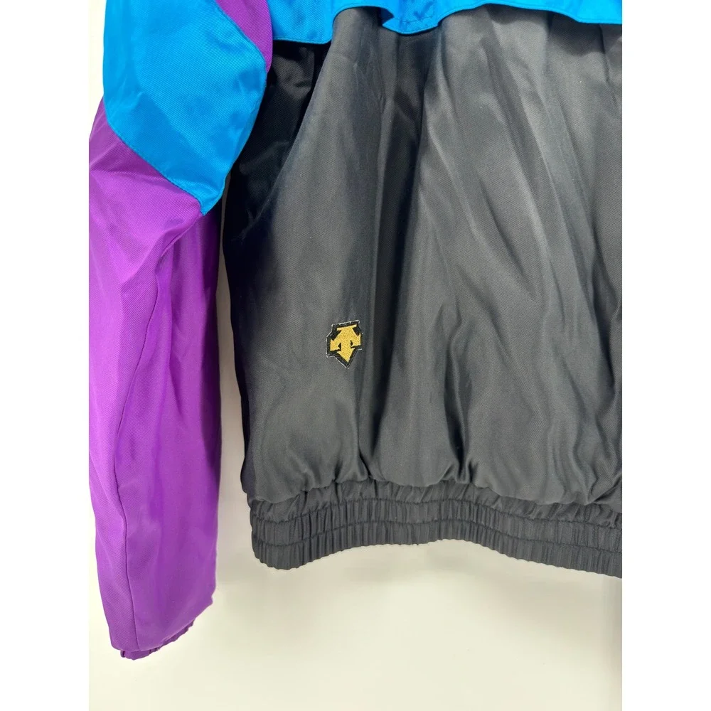 Vintage Descente Colorblock Windbreaker Jacket Mens XL Blue Purple 90s Retro